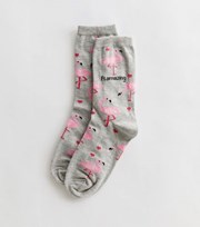 New Look Grey Flamazing Flamingo Socks
